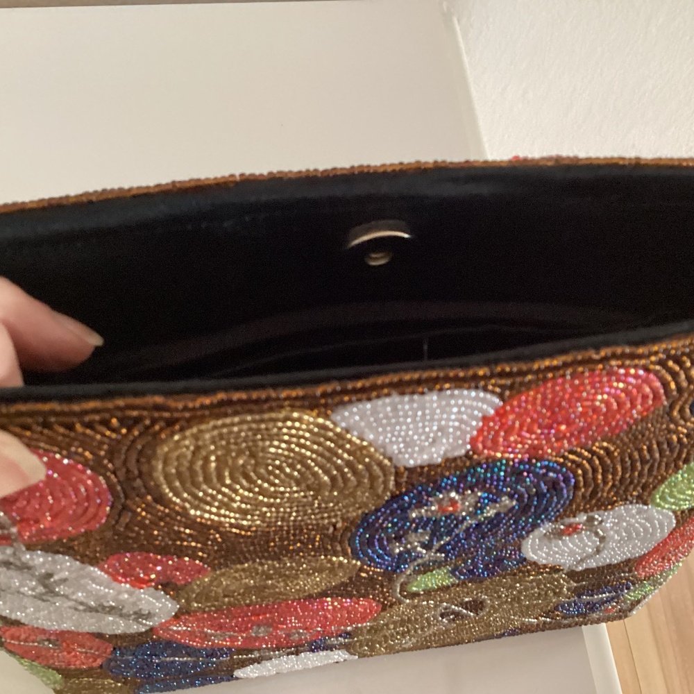 Gorgeous Multi Colored Hand Beaded Handbag - Picture 5 of 5